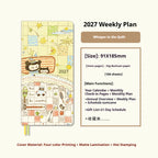 2027 Kinbor Weekly Planner Journal Notebook Daily Monthly Yearly Weeks Plan 52g Bachuan Paper Record Agenda for Back To School