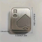 1pc Metal Fidget Toys - Metal Poker Push Card Fidget Slider Stress Relief Toy,Fidget Toy Haptic Coin,Office Desk Toys Gifts
