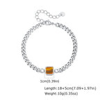 Stylish Men's Chain Bracelet,Hip Hop Stainless Steel Cuban Chain Wristband,Jewelry Gift for Father Son Husband BBF