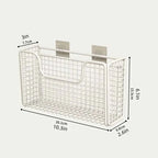 Punch-free Kitchen Cabinet Door Storage Box Iron Rack Wall-mounted Cabinet Plastic Wrap Rack Bathroom Refrigerator Rack