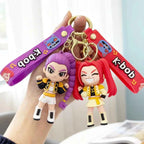KPop Rumi Keychain Kpop Group Rumi Mira Zoey Anime Character Keychains Backpack Pendant Charms Party Favor Gift Keyring