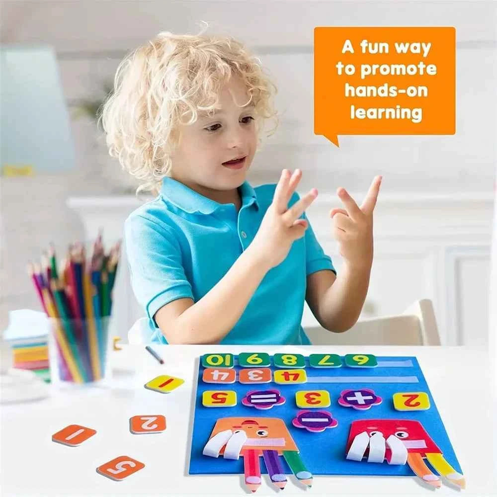 Felt Learning Board Addition and Subtraction Montessori Math Toy