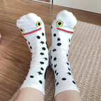 Women's Funny Cute Split Toe Socks Cartoon Shark Whale Printed Ankle Socks Soft Comfortable Breathable Short Socks for Students