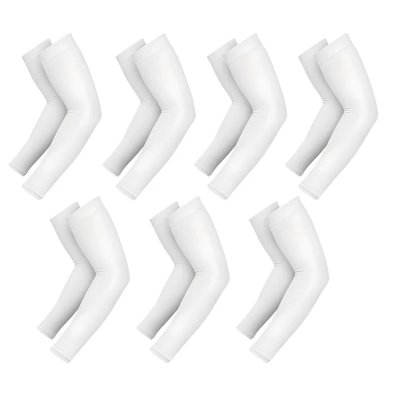 7 pairs of breathable sunshade arm covers, unisex glove sleeves, suitable for outdoor sports such as driving, playing golf, fish