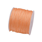 50Yds 0.8mm Crafts Nylon Cord For Jewelry Making Beading Braided Nylon Satin String for Bracelets Rattail Trim Chinese Knot
