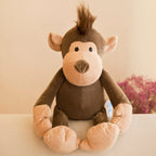 Stuffed Plush Animals Toys Soft Dolls Jungle Lion Elephant Tiger Dog Fox Monkey Deer Children Gift Kawaii Baby Kids Hobbie Toys