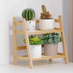 Wooden Storage Shelf for Kitchen Rattan Desktop Organizer Display Rack Spice Rack for Countertop Makeup Organizer for vanity