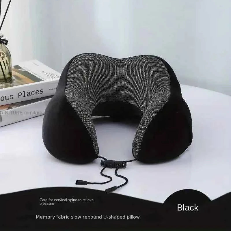 1pc U Travel Memory Cotton Pillow NeckMotor Cars And Aeroplanes NapMagnetic Fabric Ushaped