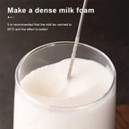 Wireless Milk Frother Electric Type-C Handheld Blender Stainless Steel Mini Coffee Maker Whisk Mixer For Coffee Cappuccino Cream