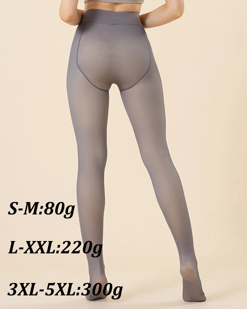 80g-300g Winter Women's Seamless Pantyhose Sexy Thermal Translucent Stockings High Elasticity Warm Legging Tights Female