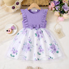 Children Baby Girls Lace Up Sling Summer Dress Princess Sleeveless Suspenders Dresses For 1-10 Years Cool Ventilated Kid Clothes