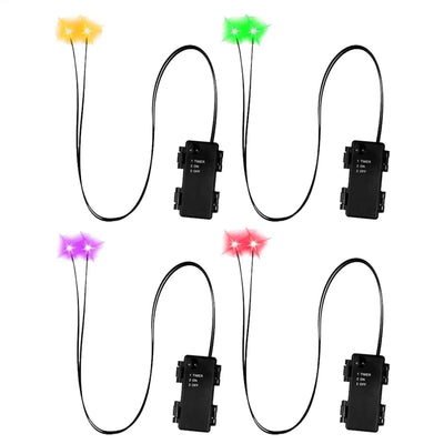 Glowing Eyes Halloween Decor with Timer LED Light Up Props for Skulls Pumpkins Tombstones Masks Halloween Party Decorations