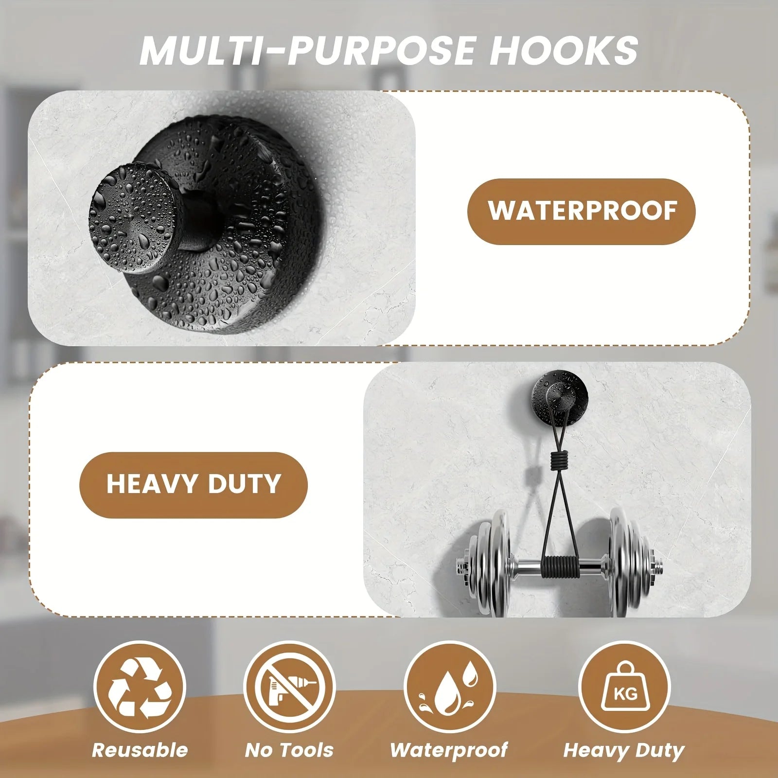 Vacuum Suction Cup Hooks Punch Free Bath Sucker Hook Wall Hook Hanger Glass Kitchen Bathroom Hooks for Towel Handbag