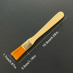 6pcs Yellow Nylon Square-Wash Paintbrushes Mini Solid Wood Handle For Clean The Dust And Students Art Painting Oil Brushes