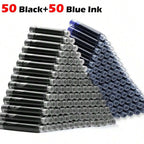 1-100Pcs/Set Retro Metal Fountain Pen Replaceable Ink Elegant Gift for Writing Stationery Office School Supplies