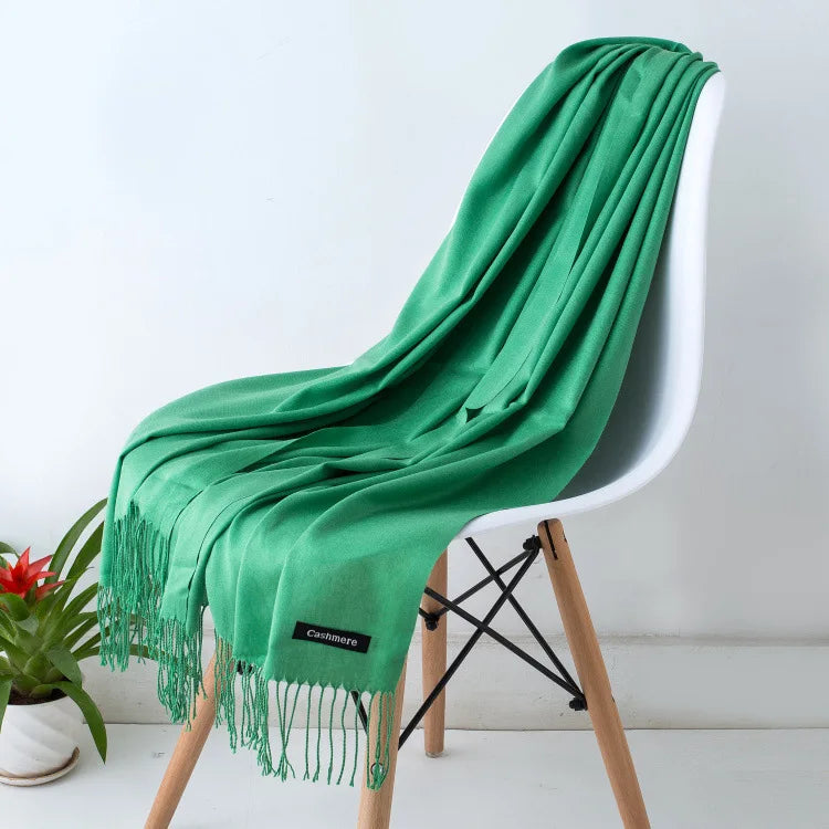 Fashion Solid Scarf Women Cashmere Soft Winter Warm Scarves Hijab Female Long Headband Shawl Wraps Bandana Foulard 2022 Echarpe