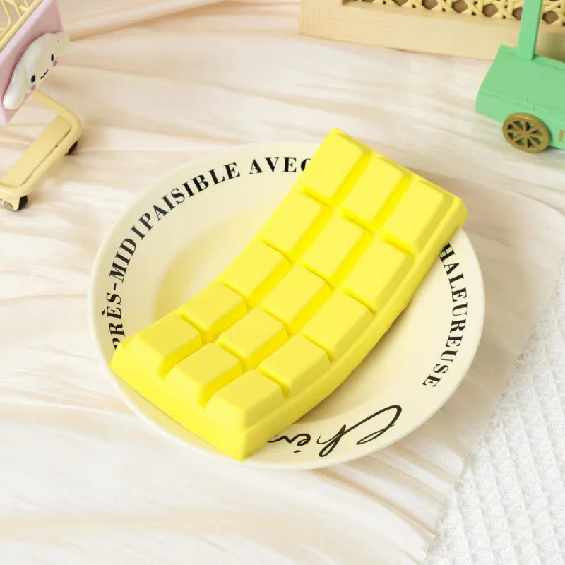 Simulated Chocolate Squeeze Toy PU Soft and Slow Rebound Office Stress Relief Toy Hand Relaxation Gift Desktop Ornament