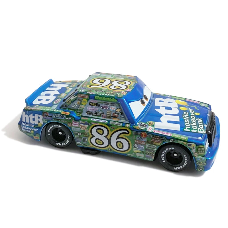 Disney Pixar Cars Piston Cup Racer Lightning McQueen Plated Version Magenta Color Alloy Diecast Model Toy Cars Children's Gift