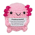 Funny Crochet Positive Inspirational Emotional Support Owl Doll Home Room Decoration Handmade Knitted Owl Desktop Ornament Gift