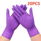 Fuchsia Nitrile Disposable Gloves – 20/100PCS, 3-mil, Powder & Latex Free, Household, Cooking, Kitchen & Esthetician Use