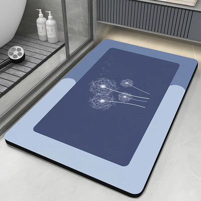 Diatomaceous Earth Bath Mat – Absorbent, Non-Slip Quick-Dry Bathroom & Toilet Floor Rug, Washable Shower Pad