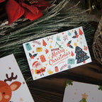 50pcs Mini Mix Merry Christmas Elk Santa Say Hi Design Card Scrapbooking Party Invitation Cards New Year Greeting Card