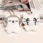 Cute Kitten Plush Keychain Cartoon Bag Charm for Girls and Kids