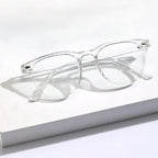 Transparent Square Plastic Frame Trendy Anti-Blue Light Clear Glasses for Back To School Clothing Accessories