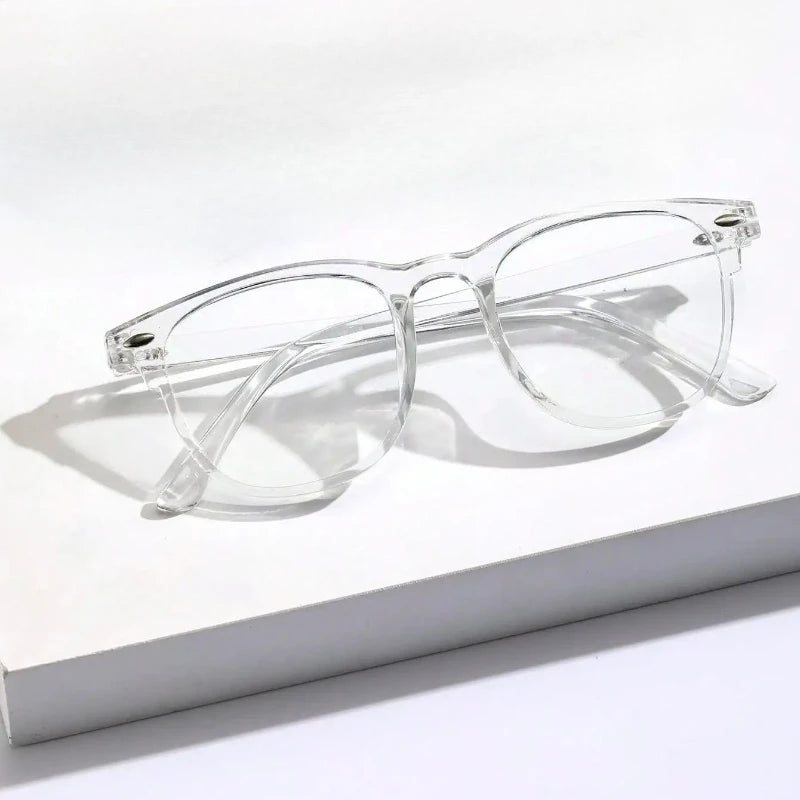 Transparent Square Plastic Frame Trendy Anti-Blue Light Clear Glasses for Back To School Clothing Accessories