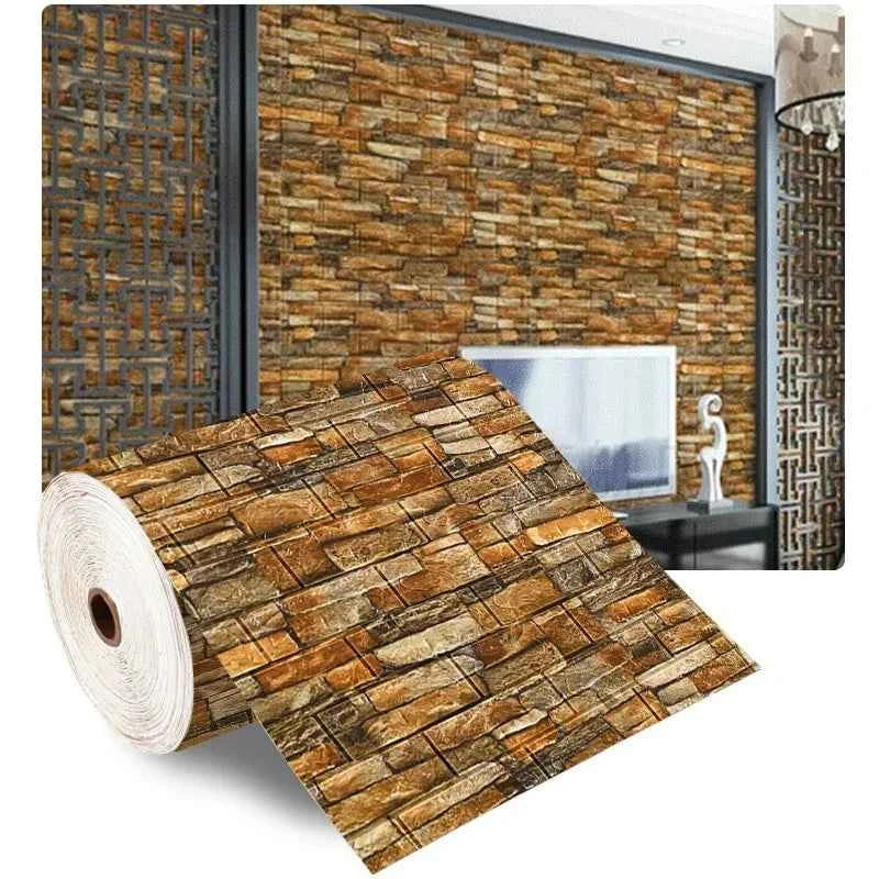 3D Foam Brick Wall Panels Stickers Self Adhesive Waterproof Living Room Wallpaper Wall Decal Home Decor Wallcovering TV Backdrop