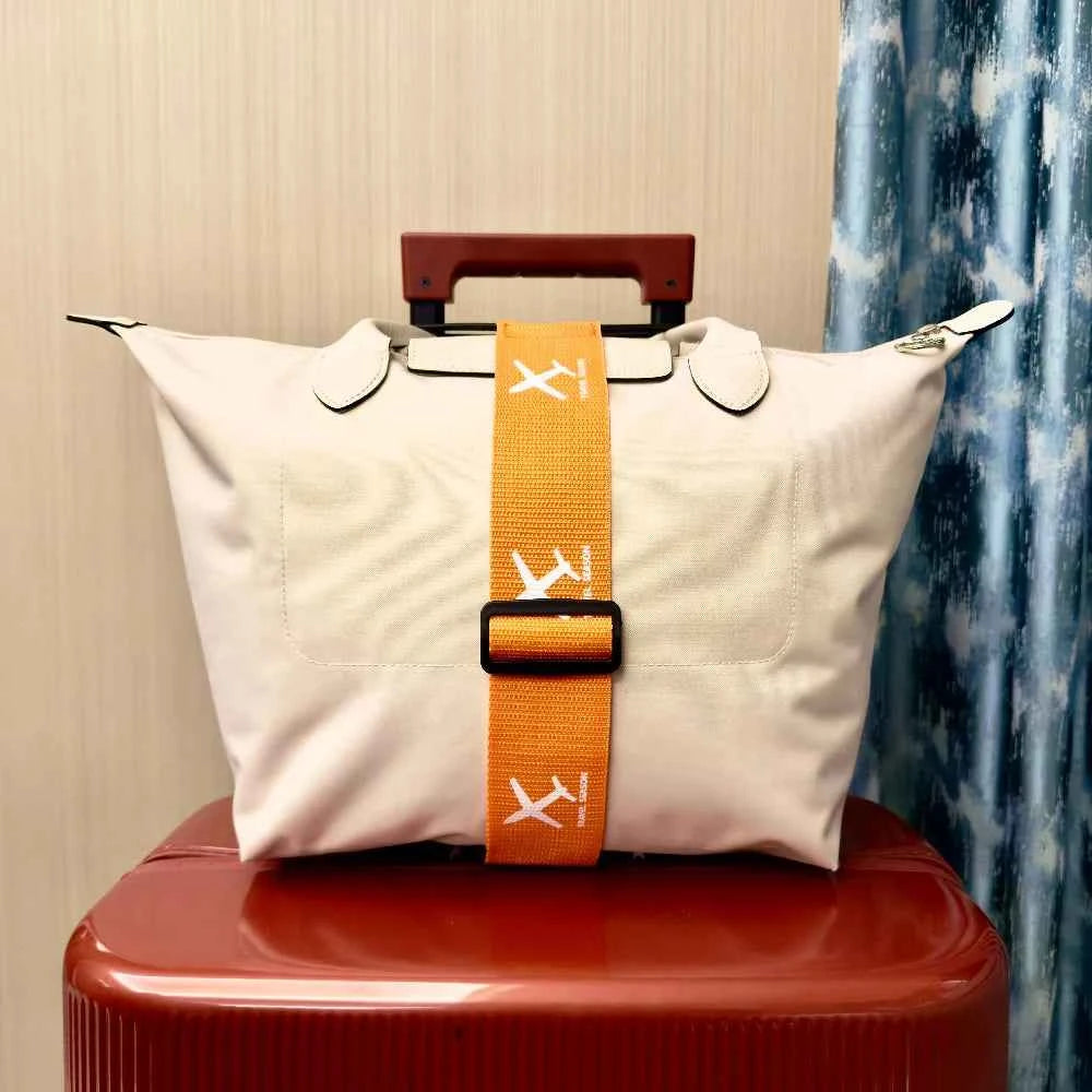 Aircraft printed nylon luggage fixed strap with one pack