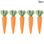 1/5pcs Easter Carrot Ornaments 2026 Spring Easter Party Decoration for Home Kids Birthday Favors Gift Soft Artificial Carrot Toy