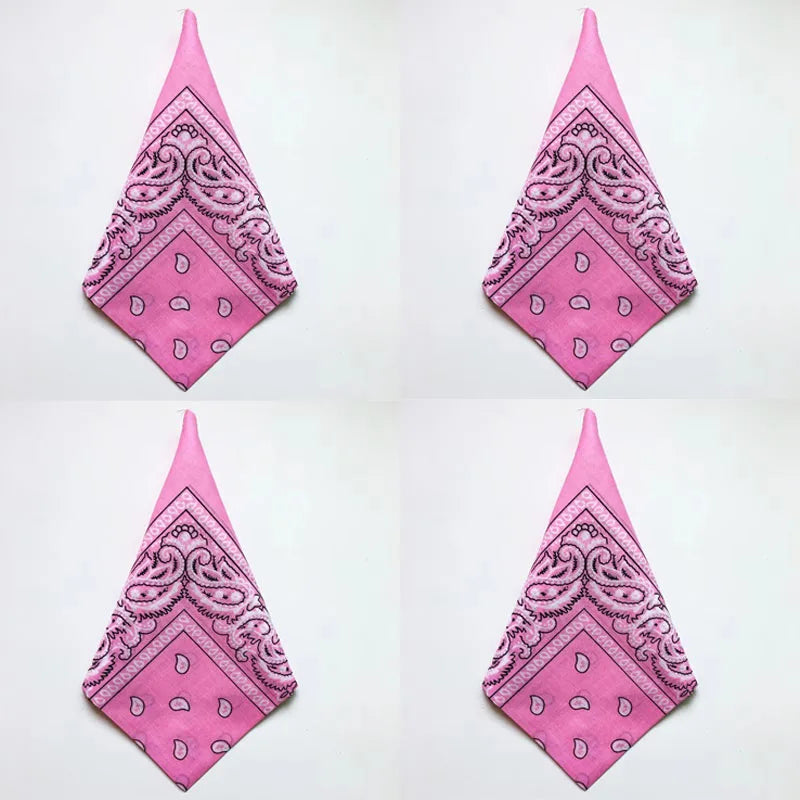 1/4/9pcs Men Women Bandana Hairband Cowboy Mens Biker Sports Headwear Wrist Hairwrap Single Sided Head Wrap Scarf Paisley