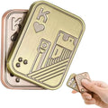 1pc Metal Fidget Toys - Metal Poker Push Card Fidget Slider Stress Relief Toy,Fidget Toy Haptic Coin,Office Desk Toys Gifts