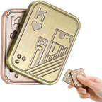 1pc Metal Fidget Toys - Metal Poker Push Card Fidget Slider Stress Relief Toy,Fidget Toy Haptic Coin,Office Desk Toys Gifts