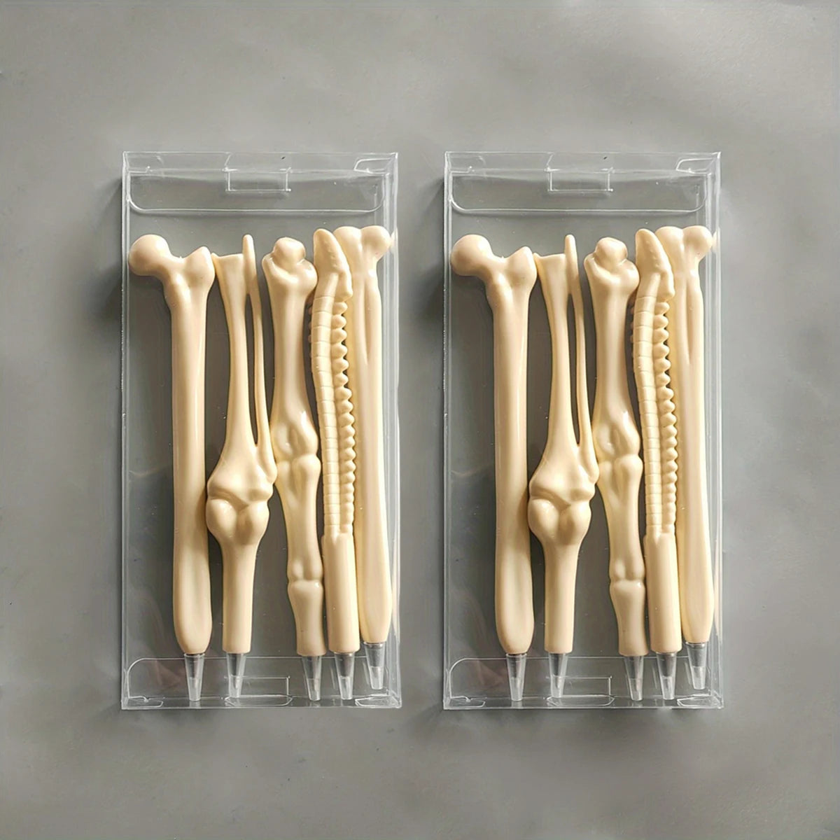 5pcs/pack Creative Bone-Shaped Ballpoint Pens Fun Unique Gift For Nurses Doctors Office Use Medical Notebook Writing Supplies
