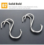 10 pcs Stainless steel S shaped hook Large hook S hook, multi purpose S shaped hook metal S-hook hook for kitchen and bathroom