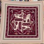 30% Silk 70% Cashmere Scarf Designer Luxury Pashmina Shawls for Women Square Hand Rolled Edges Stole Blanket Big Poncho 135CM