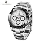 PAGANI DESIGN PD1644 Men's VK63 Quartz Chronograph Watch Sapphire Glass Stainless Steel 100M Waterproof Sport Wristwatch