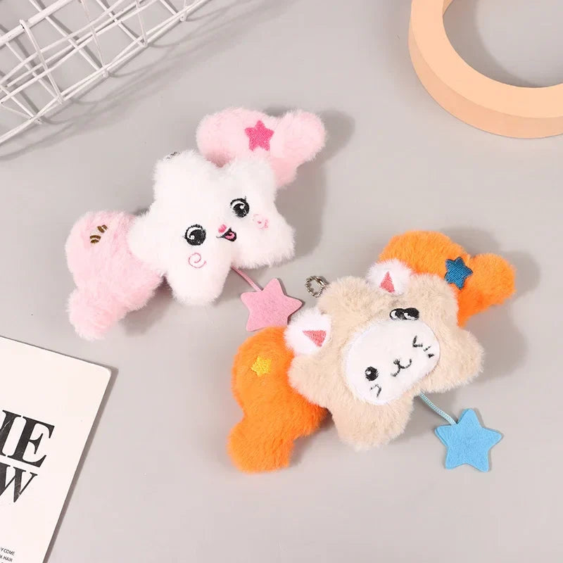 1PC Star Pendant Key Chain Doll Album Plush Pendant Doll School Bag Decoration Gifts