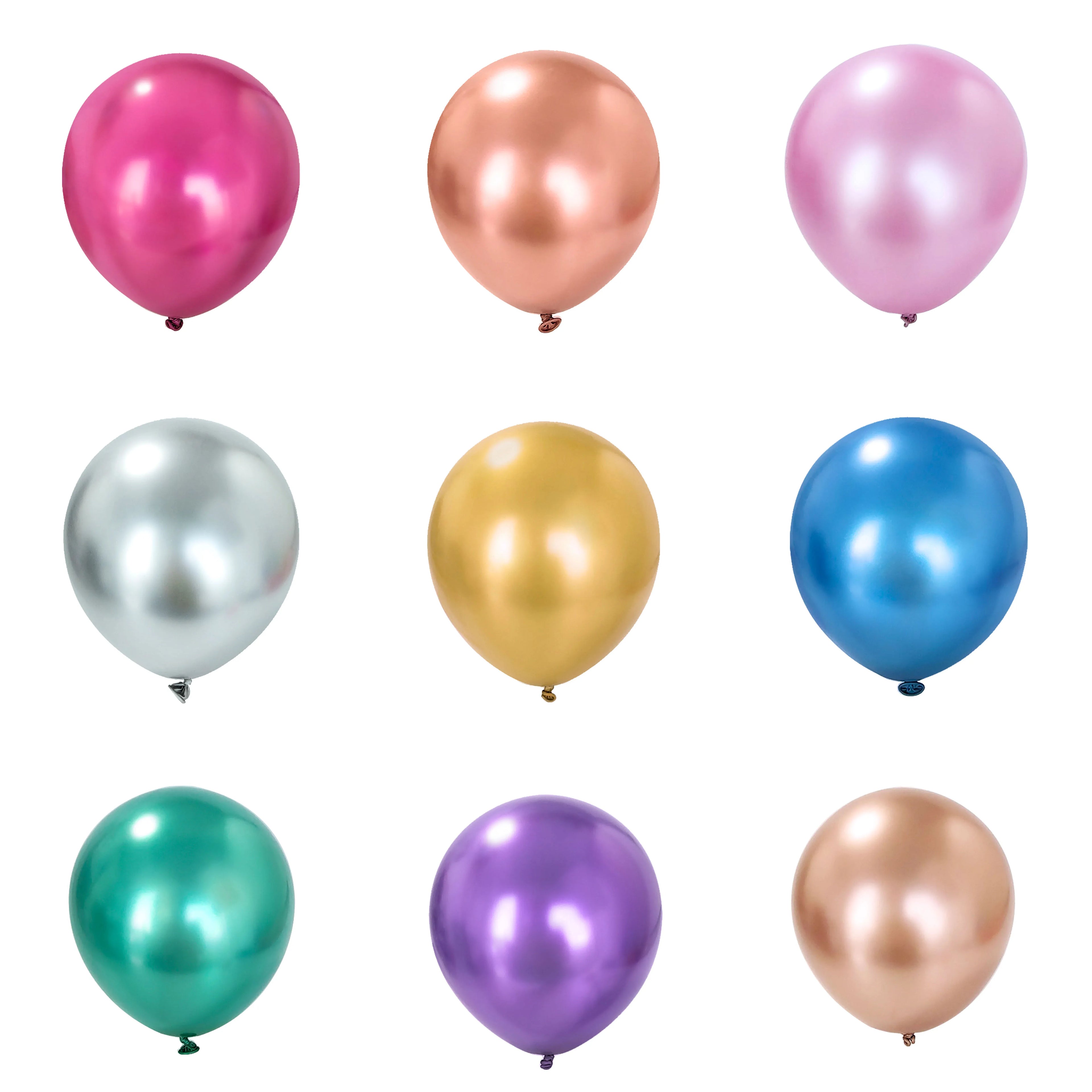 10- 100 pieces metal balloon Gold Silver Chrome Ballon Wedding Decoration white black Macaron Birthday Party Supplies 10 12 inch