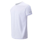 2/4/6-Pcs Four Seasons Men's Solid Color Round Neck Short Sleeve Top With Printed Cuffs Youth Sports And Leisure Fashion T-Shirt