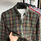Luxury Brand Embroidery 100% Cotton Long Sleeved Shirt Men's New Shirt Men's Casual Loose Top Business Men