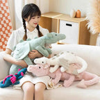 30/50/70/90cm Flying Dragon Action Figure Stuffed Toy Flying Wings Dinosaur Rag Doll White Green Blue Pink Dinos Birthday Gift