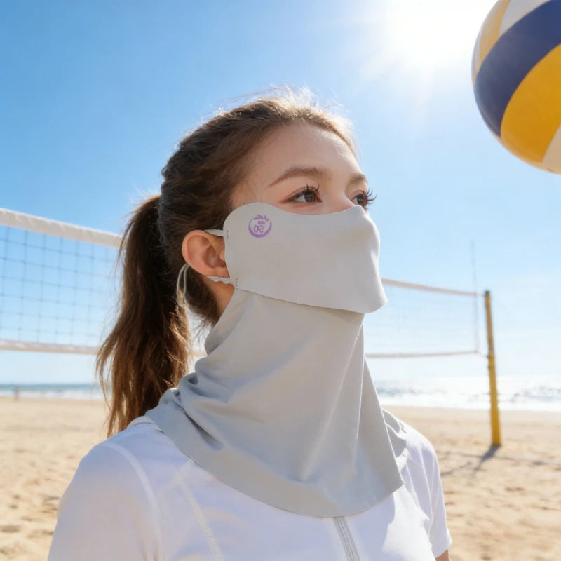 Drinking Water, Neck Protection, Sun Protection, Ice Silk Mask, No Trace, UV Protection, Cycling, Breathable and Sunshade