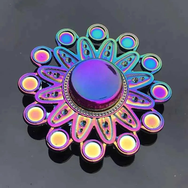 1 piece set colorful fidget spinner for adults zinc alloy stress relief toy office anxiety relief stress relief leisure gift