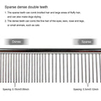 Pet Dematting Comb Stainless Steel Pet Grooming Comb for Dogs and Cats Gently Removes Loose Undercoat Flea Comb Pretty&Better - WTN Essentials 