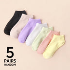20 Pairs Women/Men Family Matching Short Socks, Black & Grey Series With Bow, Heart, Stripe