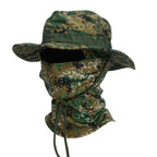 2Pcs/Set Wide-brimmed Hat Balaclava Mixed Set Men Sunscreen Boonie Cap Outdoors Hiking Camping Fishing Hat Sun Hat Fisherman Hat