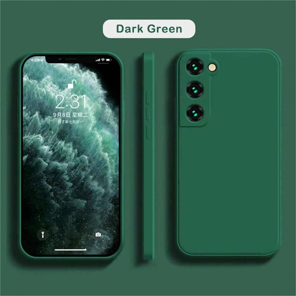 luxury Liquid Silicone Case for Samsung S25 S24 Galaxy S20 S21 S22 S23 FE Plus Note10 20 A52 A31 A41 A71 A51 A72 A70 A50 Coque